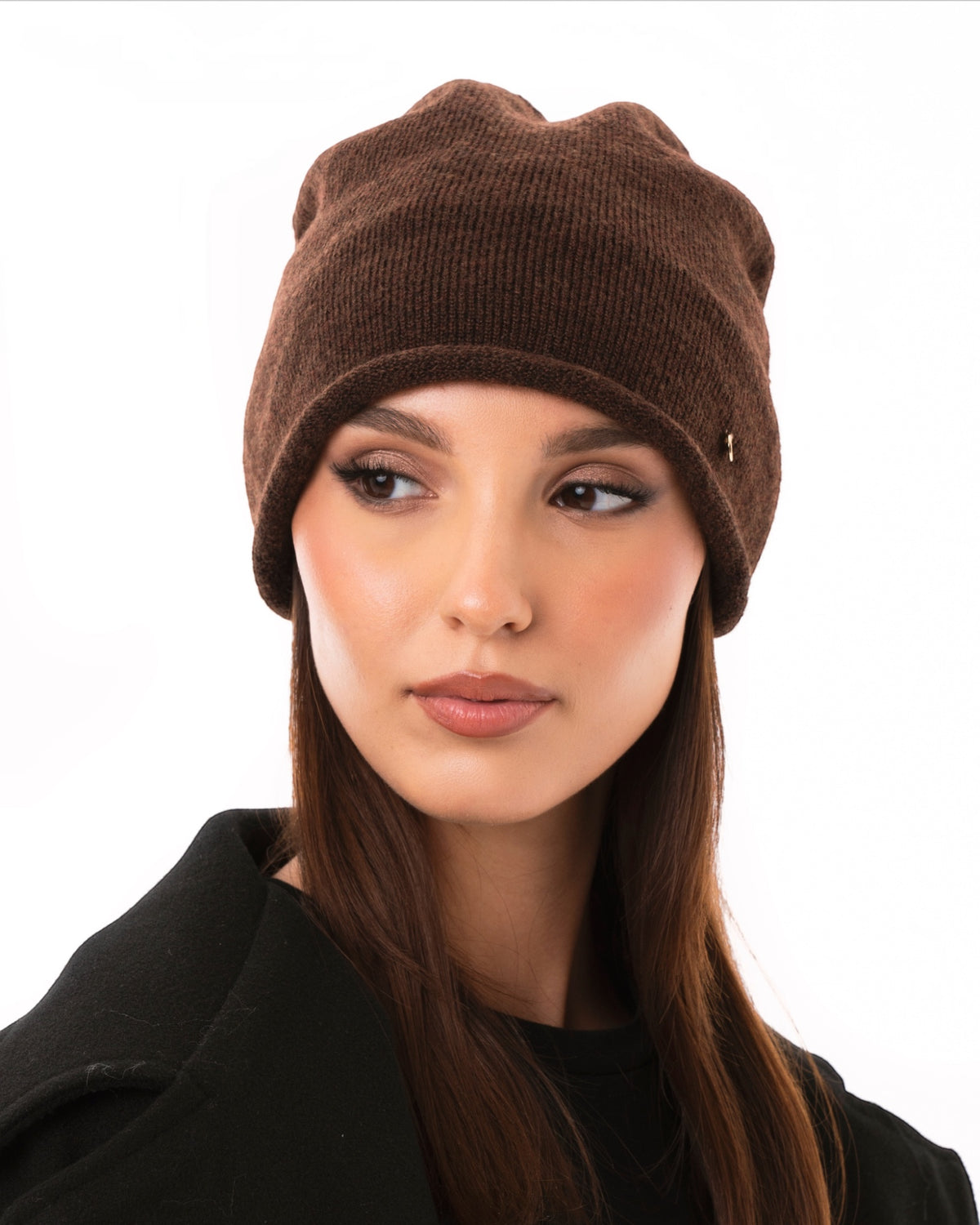 Cappello a cuffia basic marrone
