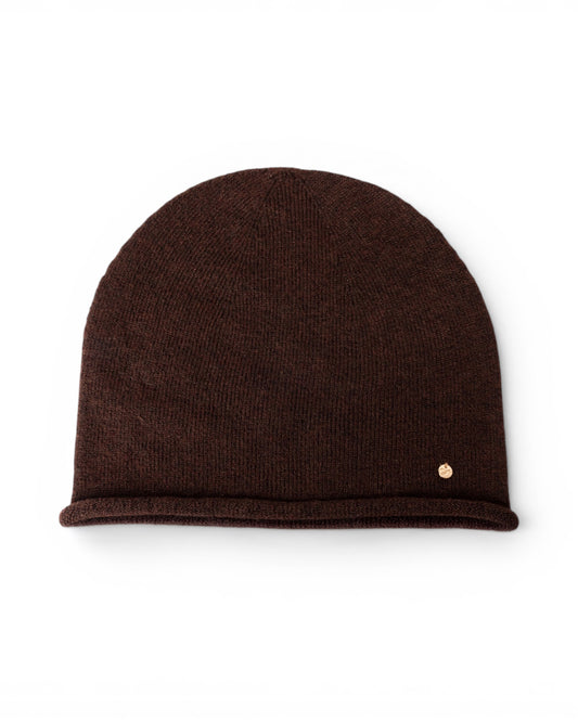 Cappello a cuffia basic marrone