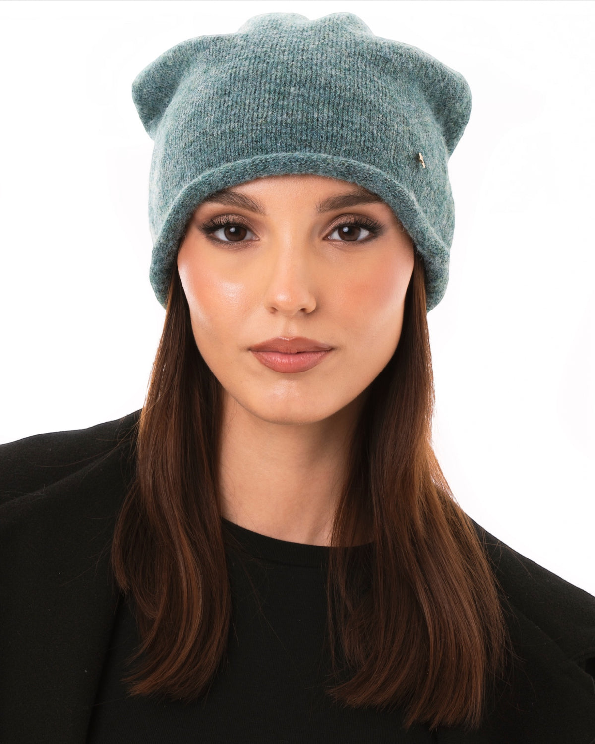 Cappello a cuffia basic celeste