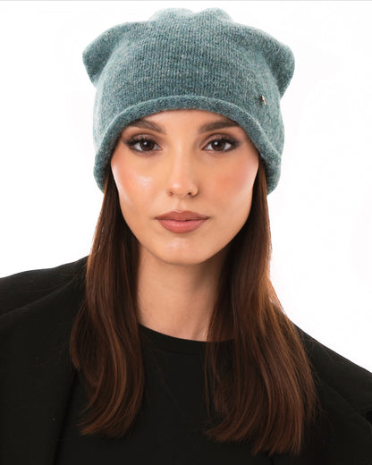 Cappello a cuffia basic celeste