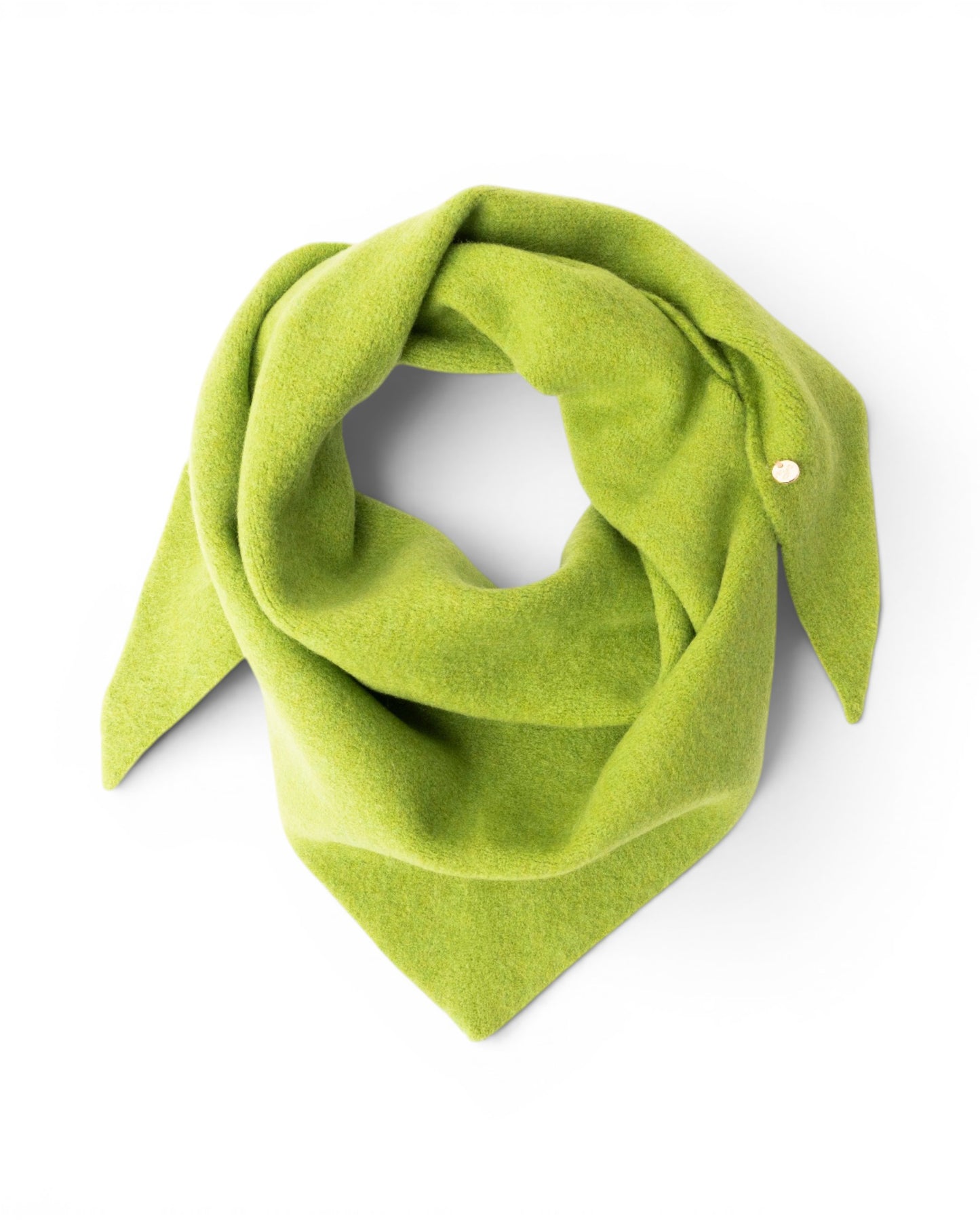 Foulard triangolare a tinta unita verde lime