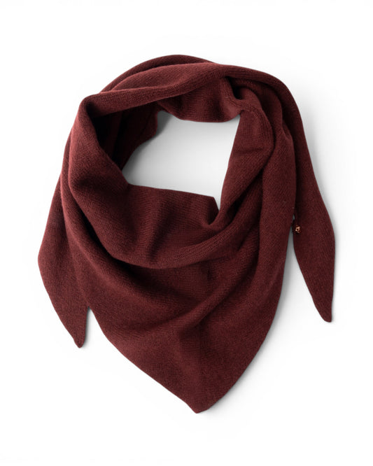 Foulard/kefia in lana  a tinta unita bordeaux