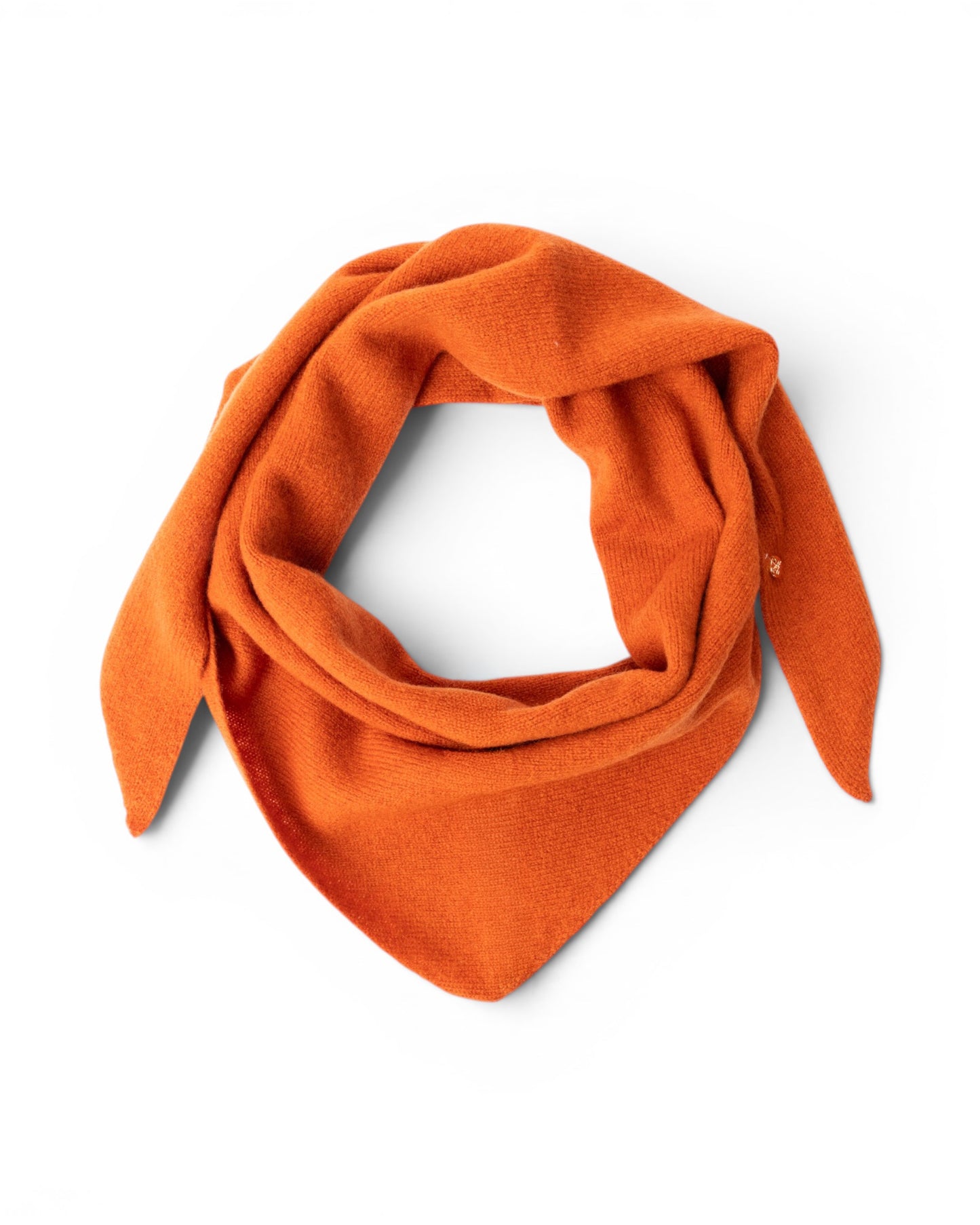 Foulard/kefia in lana  a tinta unita arancio