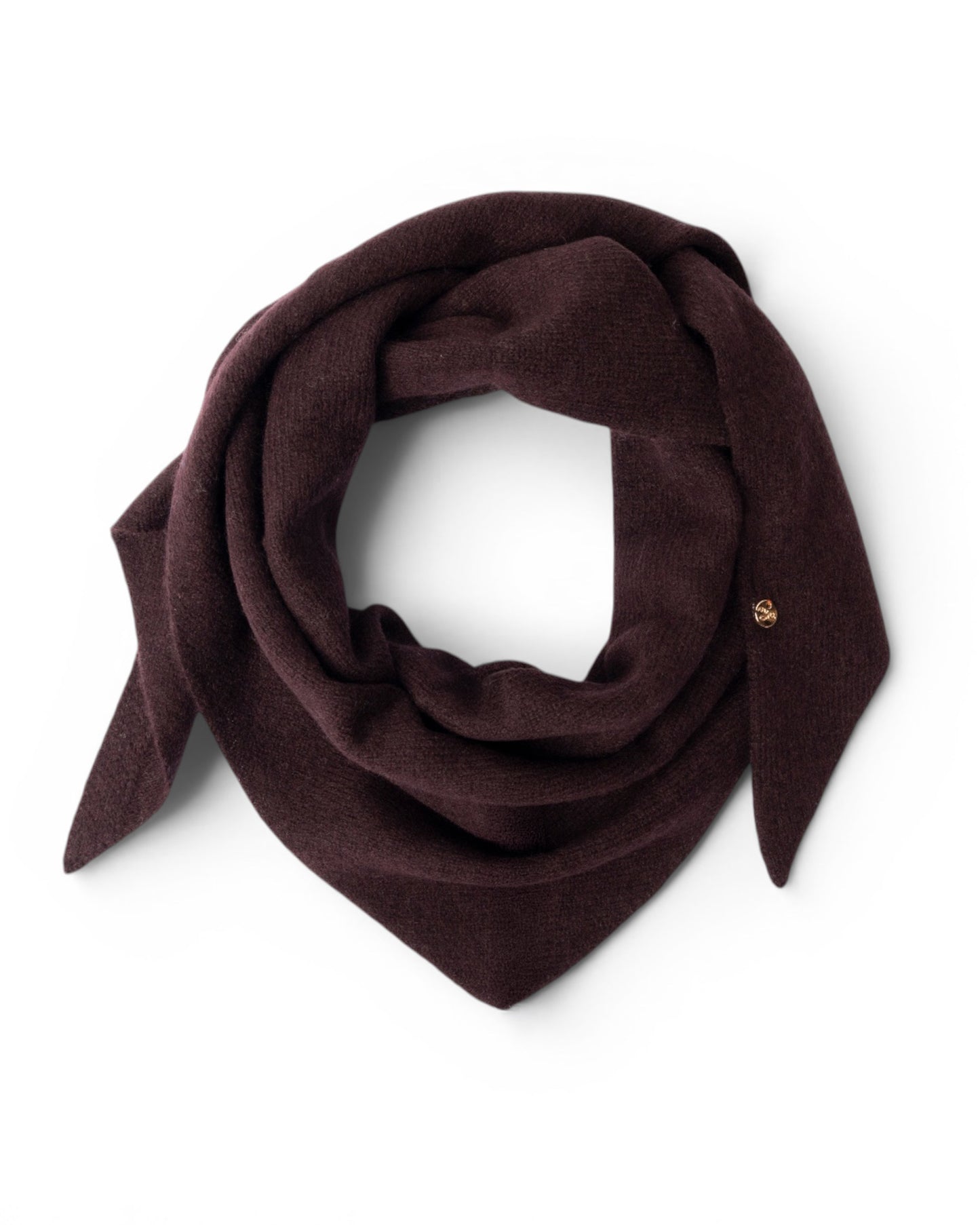 Foulard/kefia in lana  a tinta unita marrone