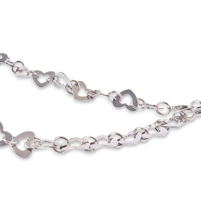Cintura colore argento con cuori