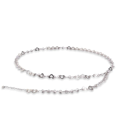 Cintura colore argento con cuori