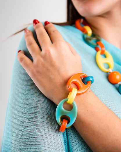 Bracciale in acrilico multicolore - Mya Accessories