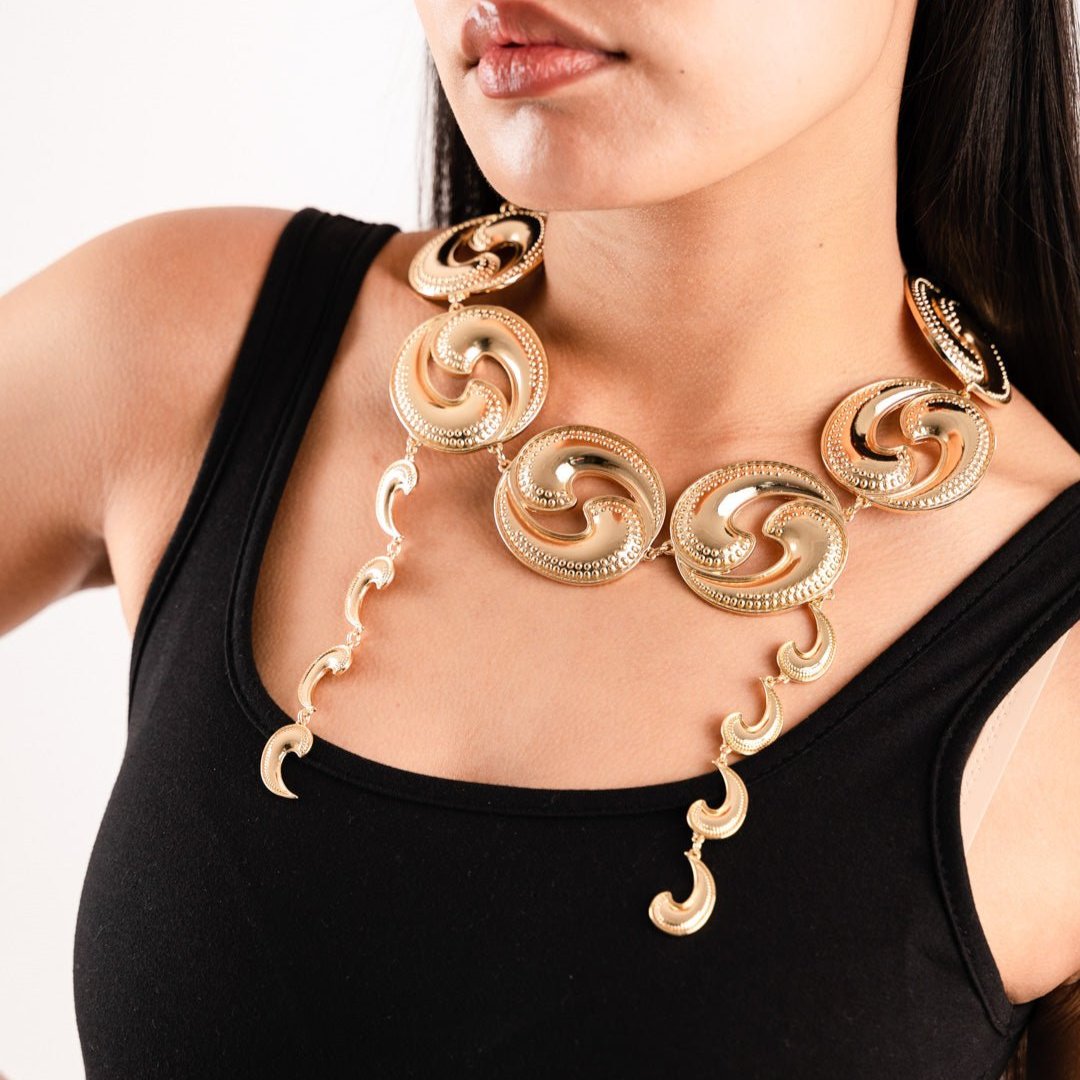 Collana girocollo in metallo virgole - Mya Accessories