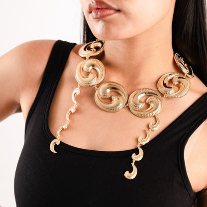 Collana girocollo in metallo virgole - Mya Accessories