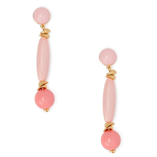 Orecchini in acrilico tubolari pendenti tono rosa - Mya Accessories