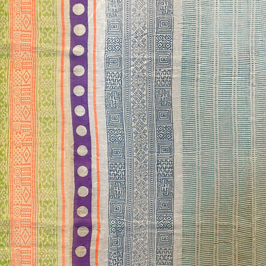 Pareo in cotone indiano con stampa dipinta a mano