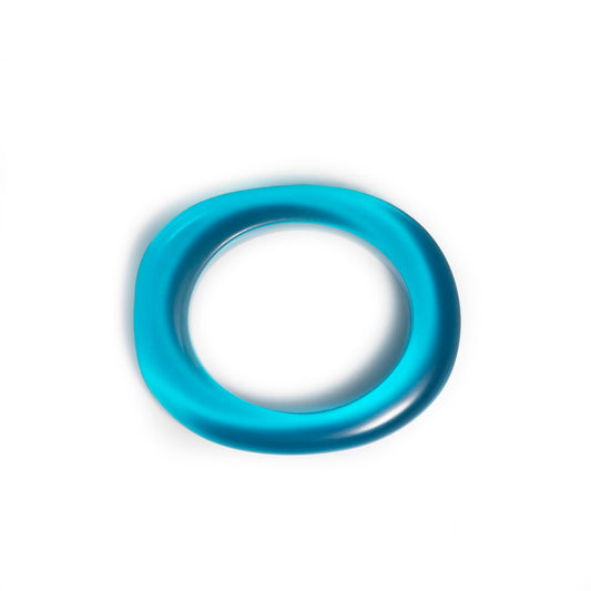 Bracciale bangle rigido in acrilico trasparente blu - Mya Accessories