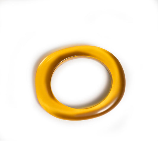 Bracciale bangle rigido in acrilico trasparente giallo - Mya Accessories