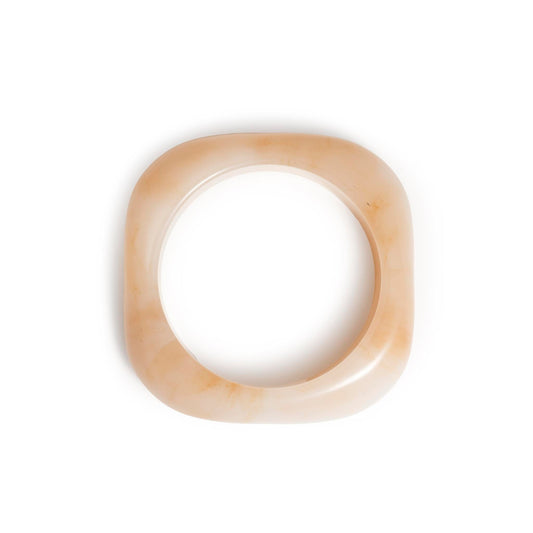 Bracciale bangle rigido in acrilico matto beige - Mya Accessories