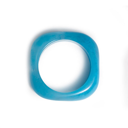 Bracciale bangle rigido in acrilico matto azzurro - Mya Accessories