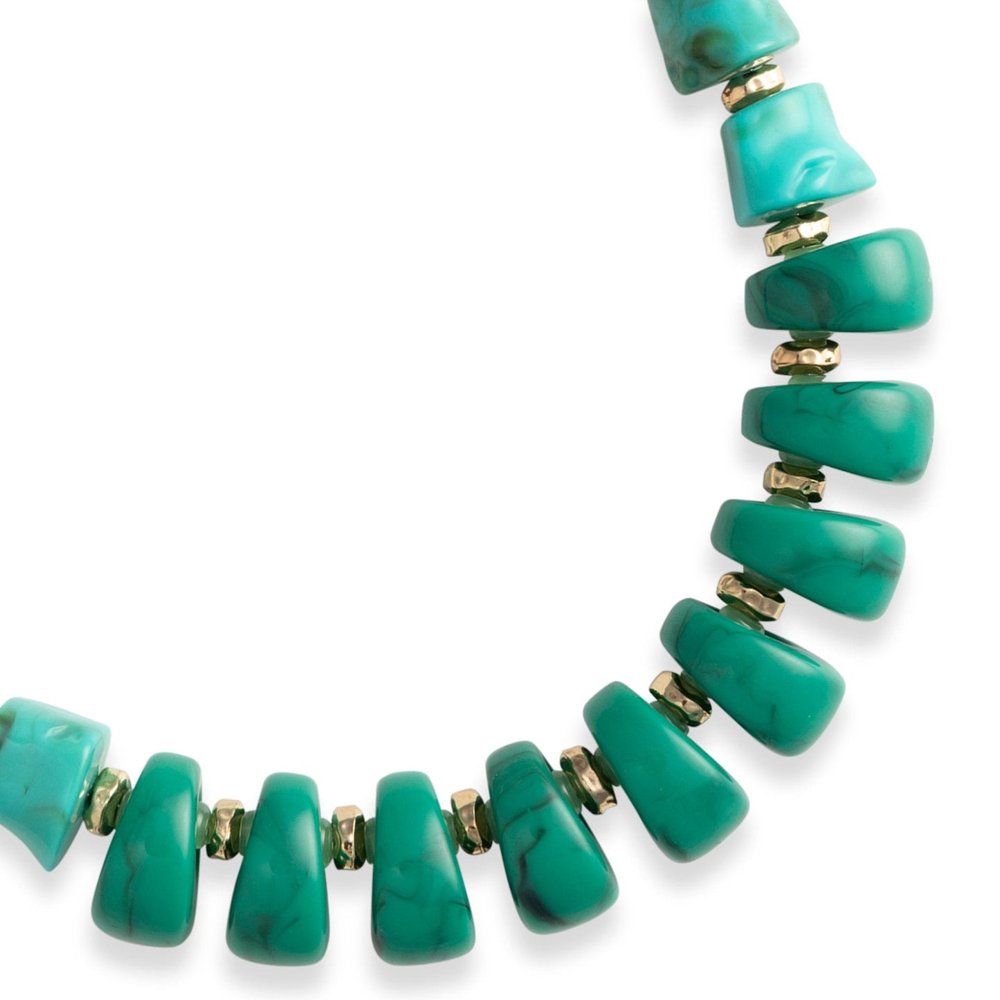 Collana girocollo con pietre in acrilico verde - Mya Accessories