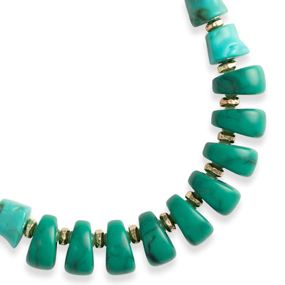 Collana girocollo con pietre in acrilico verde - Mya Accessories