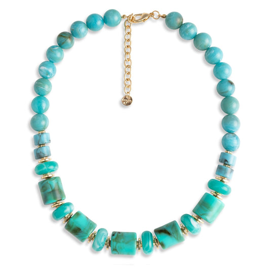 Collana girocollo in acrilico turchese - Mya Accessories