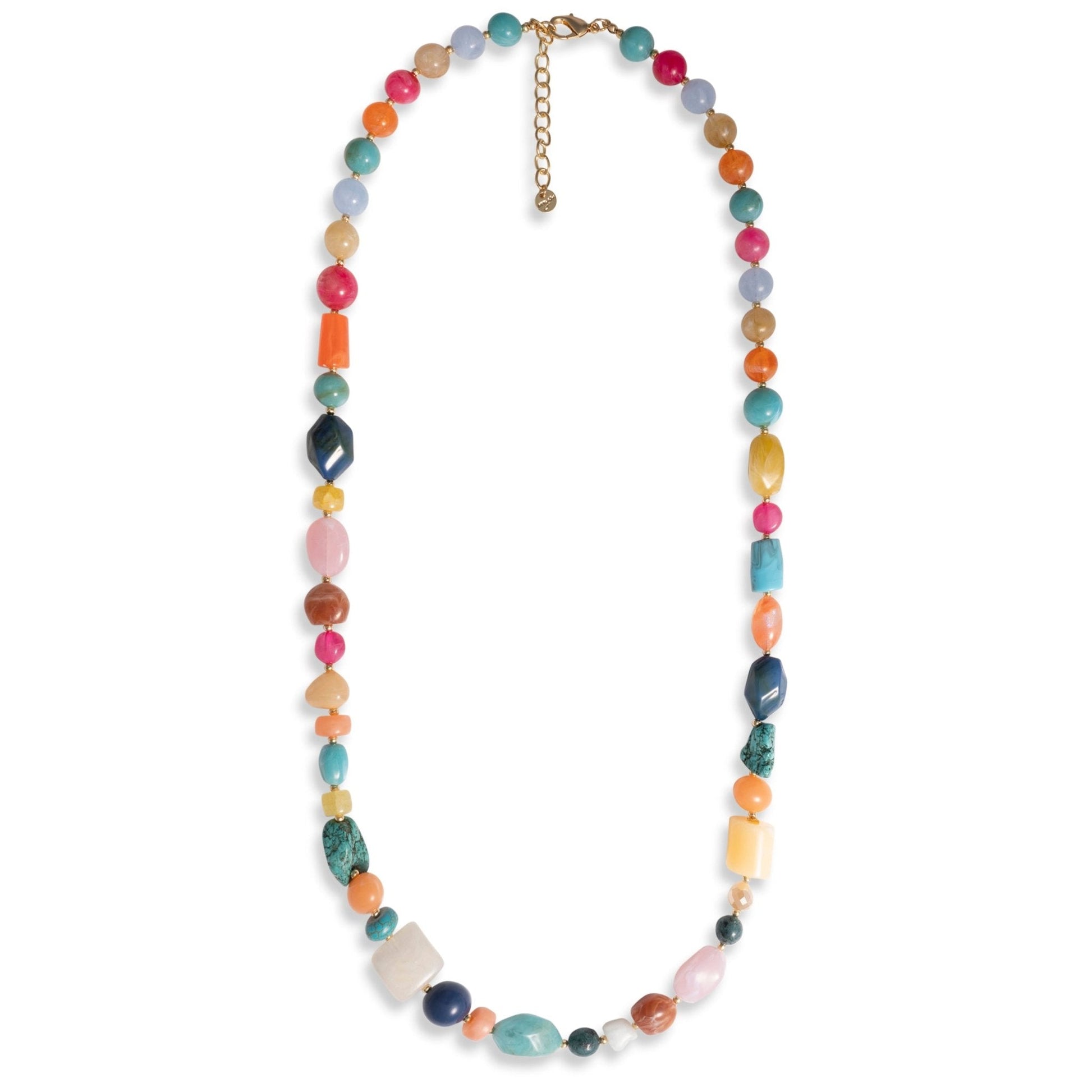 Collana lunga con pietre in acrilico multicolore - Mya Accessories