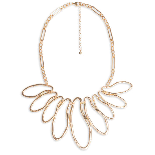 Collana girocollo a catena in metallo con inserti ovali stilizzati - Mya Accessories