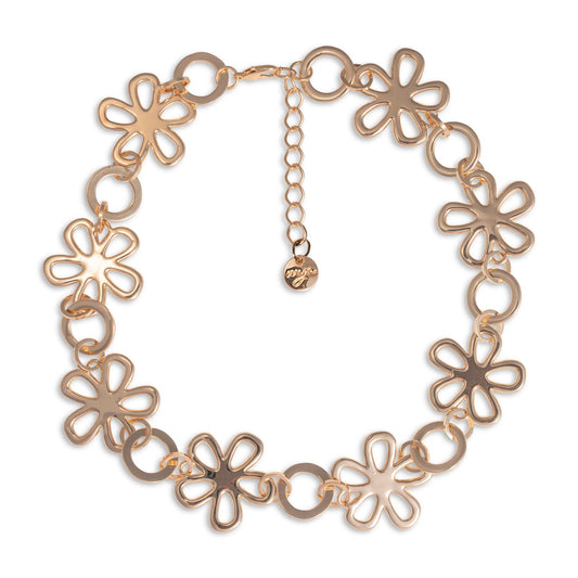 Collana girocollo a fiori in metallo - Mya Accessories