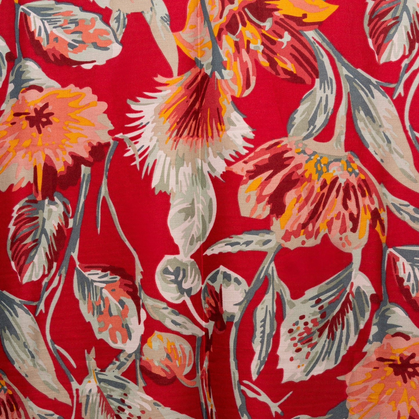 Sciarpa con stampa floreale fondo tinta  bordeaux