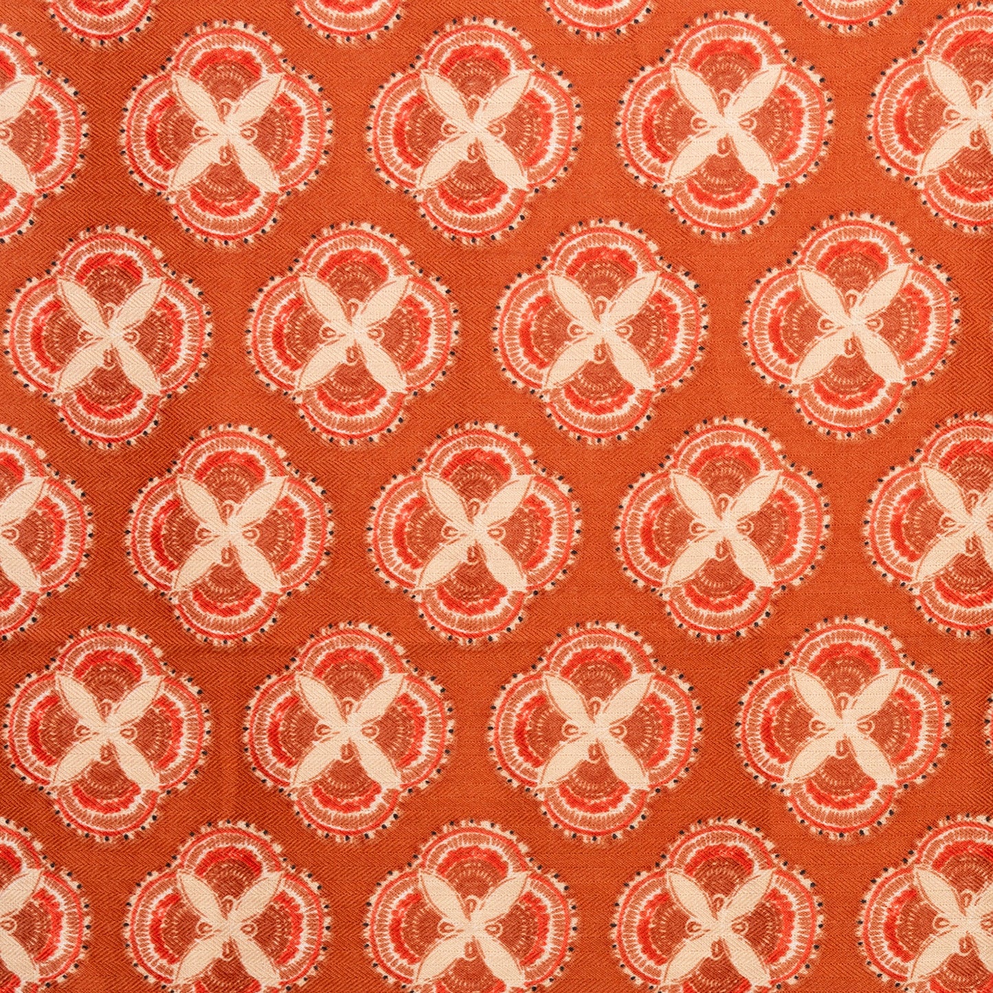 Sciarpa a stampe geometriche tono arancio