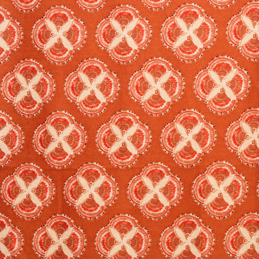 Sciarpa a stampe geometriche tono arancio