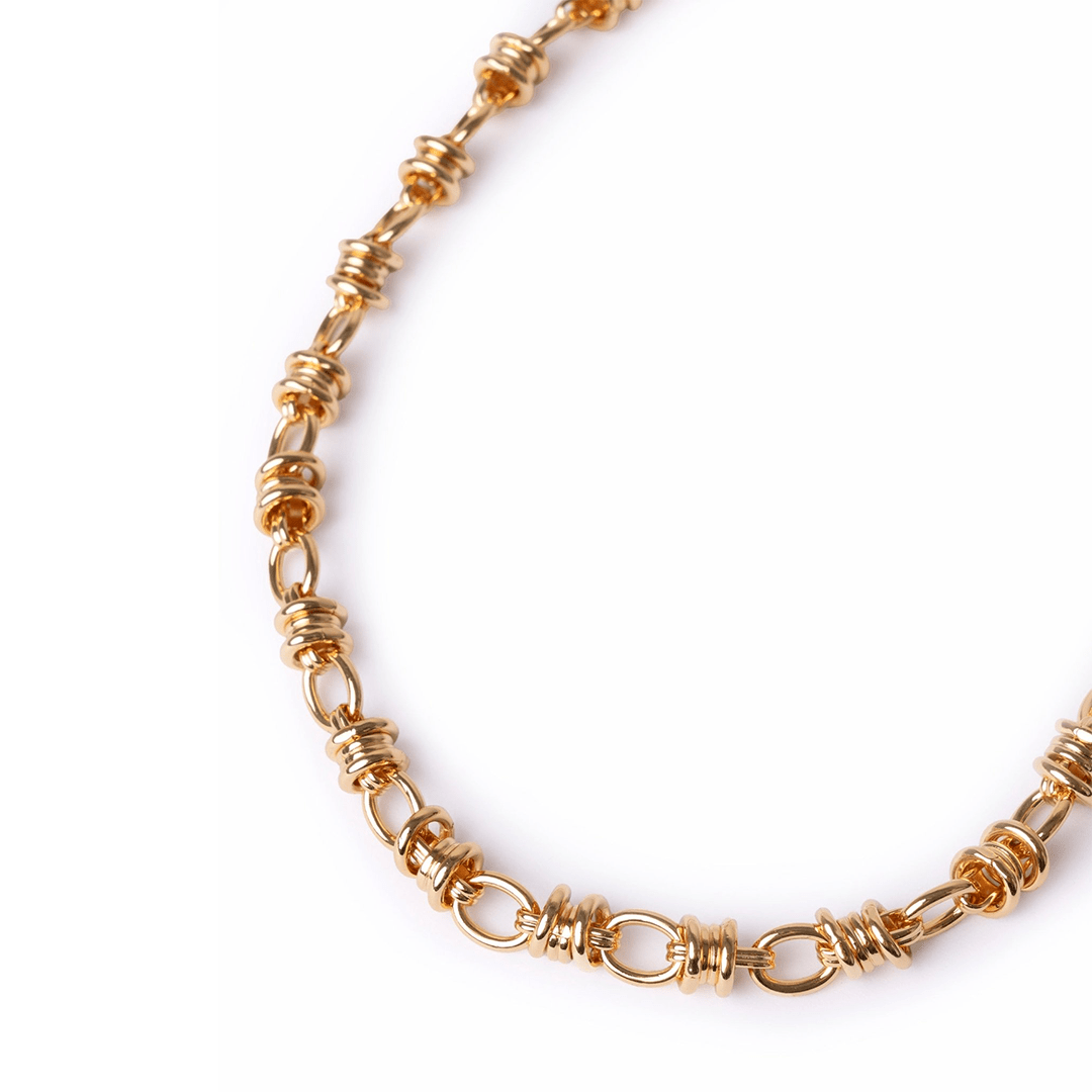 Collana girocollo in maglia in metallo colore oro lucido - Mya Accessories