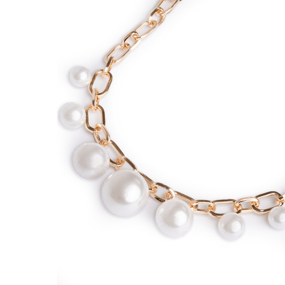 Collana girocollo a catena con sfere perlate pendenti - Mya Accessories