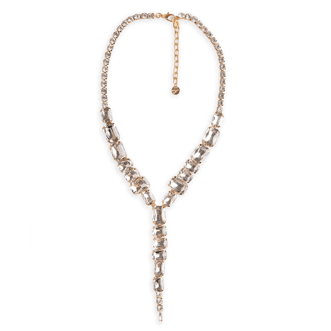 Collana girocollo con pietre in vetro crystal irregolari - Mya Accessories