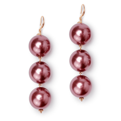 Orecchini balls in acrilico di colore rosa - Mya Accessories