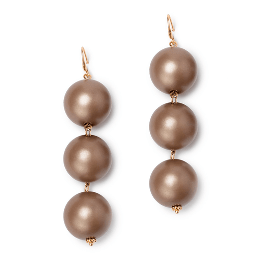 Orecchini balls in acrilico di colore fango - Mya Accessories