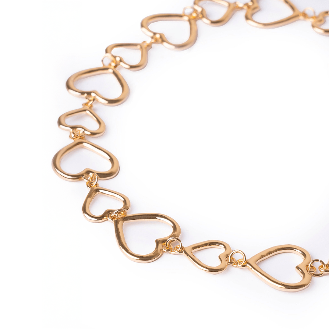 Collana girocollo con cuori in metallo - Mya Accessories