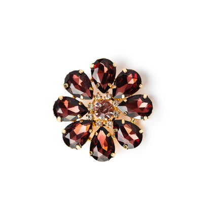 Spilla a fiore con pietre in vetro amestista - Mya Accessories