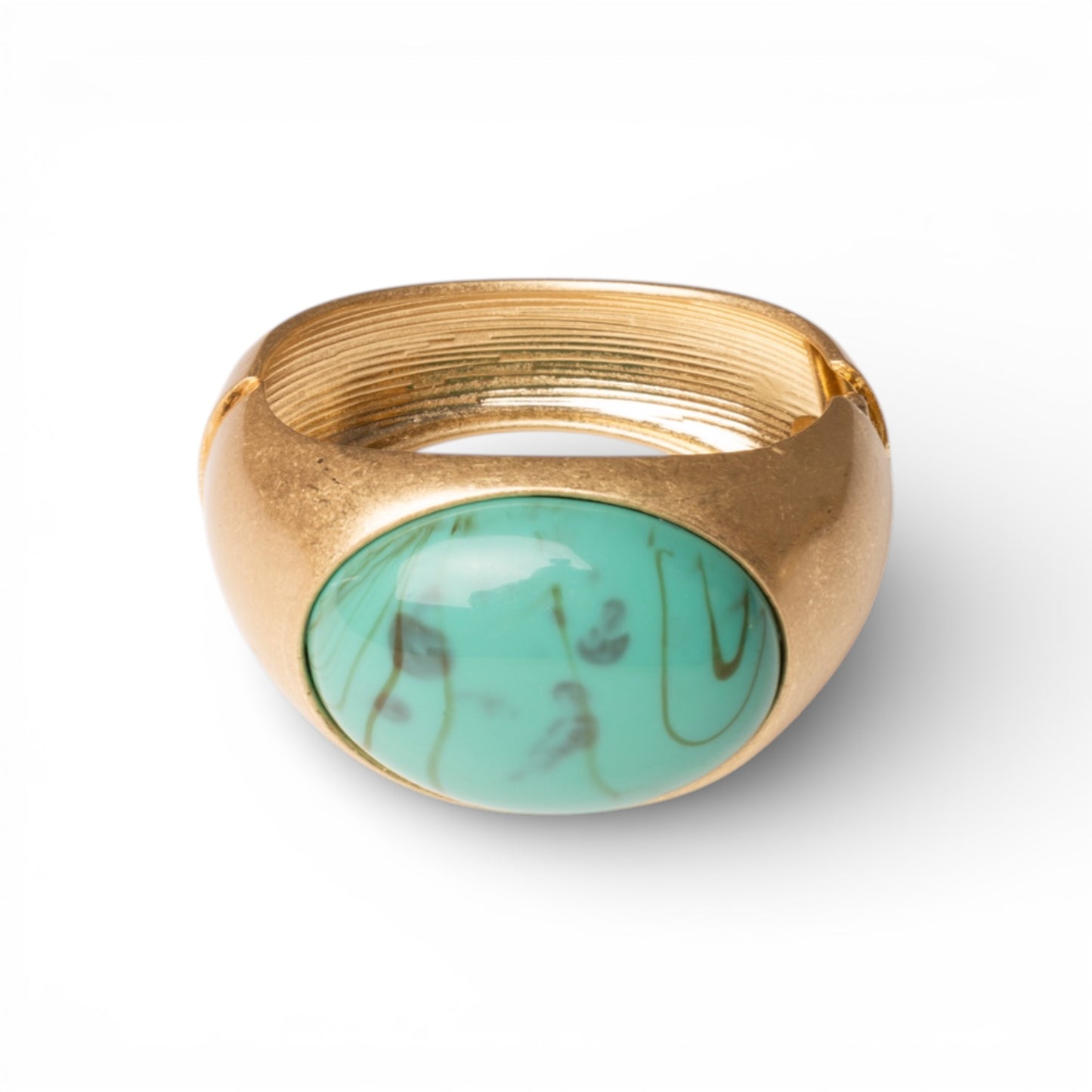 Bracciale a manetta con pietra in resina turchese