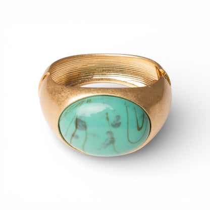 Bracciale a manetta con pietra in resina turchese