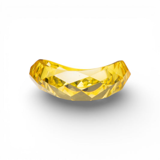 Bracciale bangle con design sfaccettato trasparente giallo