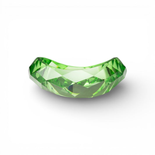 Bracciale bangle con design sfaccettato trasparente verde