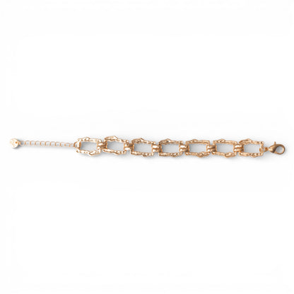 Bracciale con maglia rettangolare in metallo