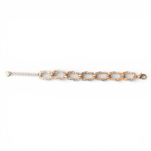 Bracciale con maglia rettangolare in metallo