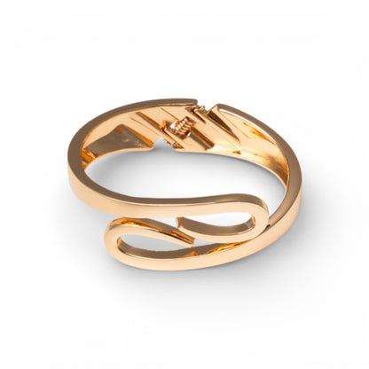 Bracciale a manetta rigido in metallo lucido