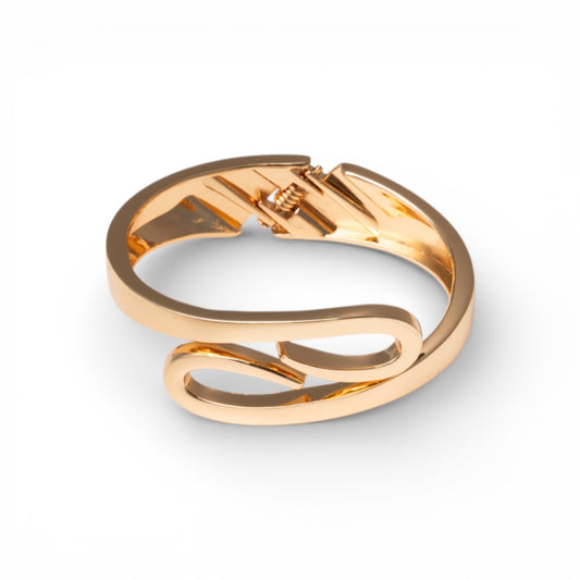 Bracciale a manetta rigido in metallo lucido