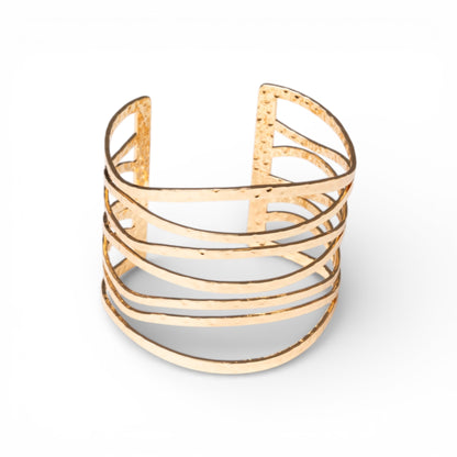 Bracciale rigido a fascia in metallo aperto