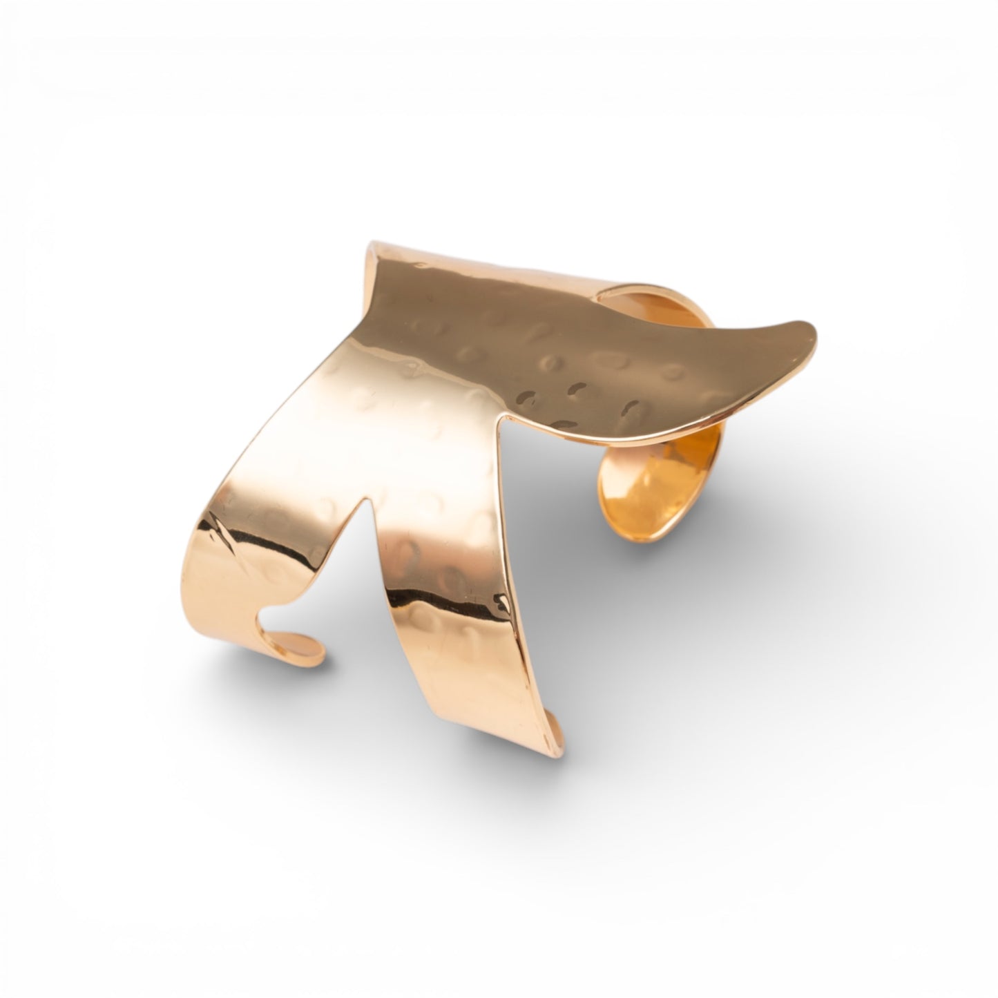 Bracciale rigido in metallo lucido