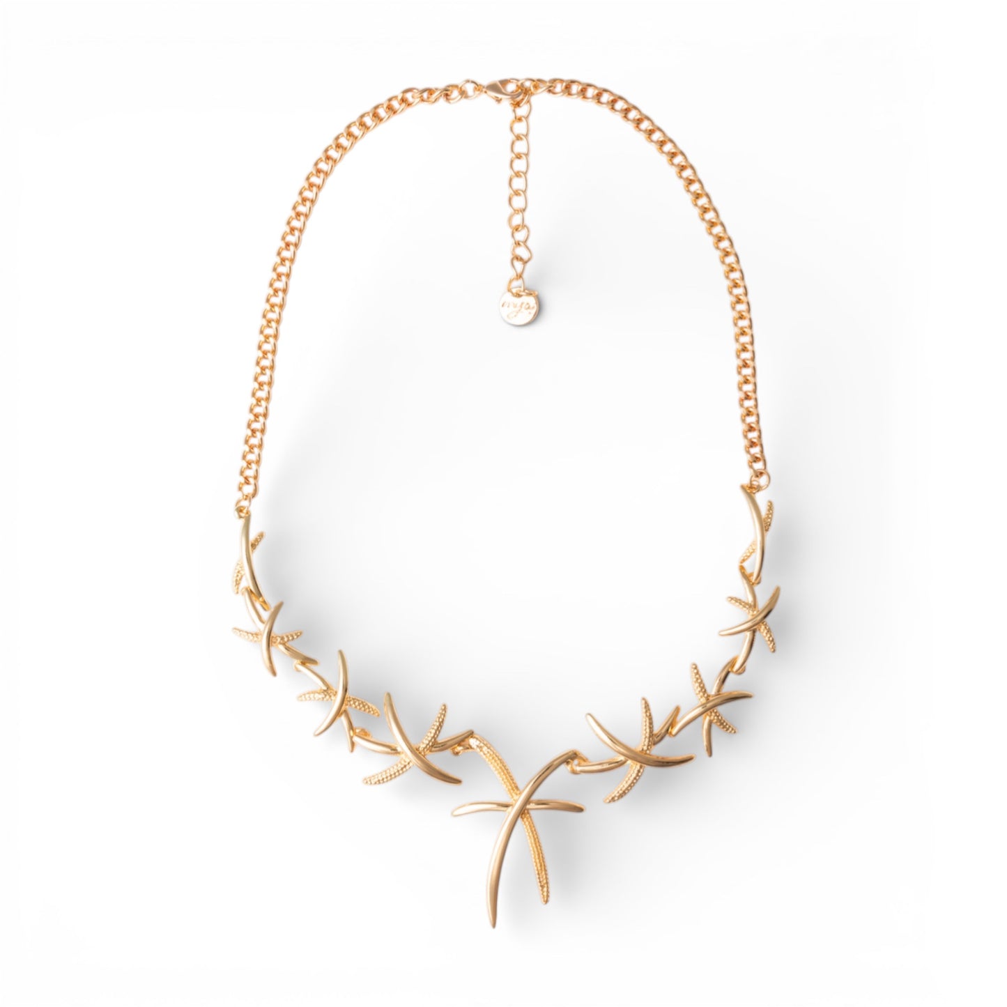 Collana girocollo a catena sottile con design a stella marina