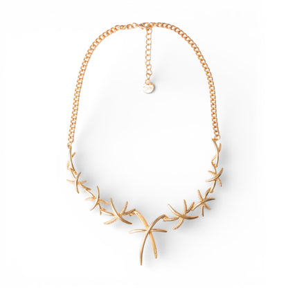 Collana girocollo a catena sottile con design a stella marina