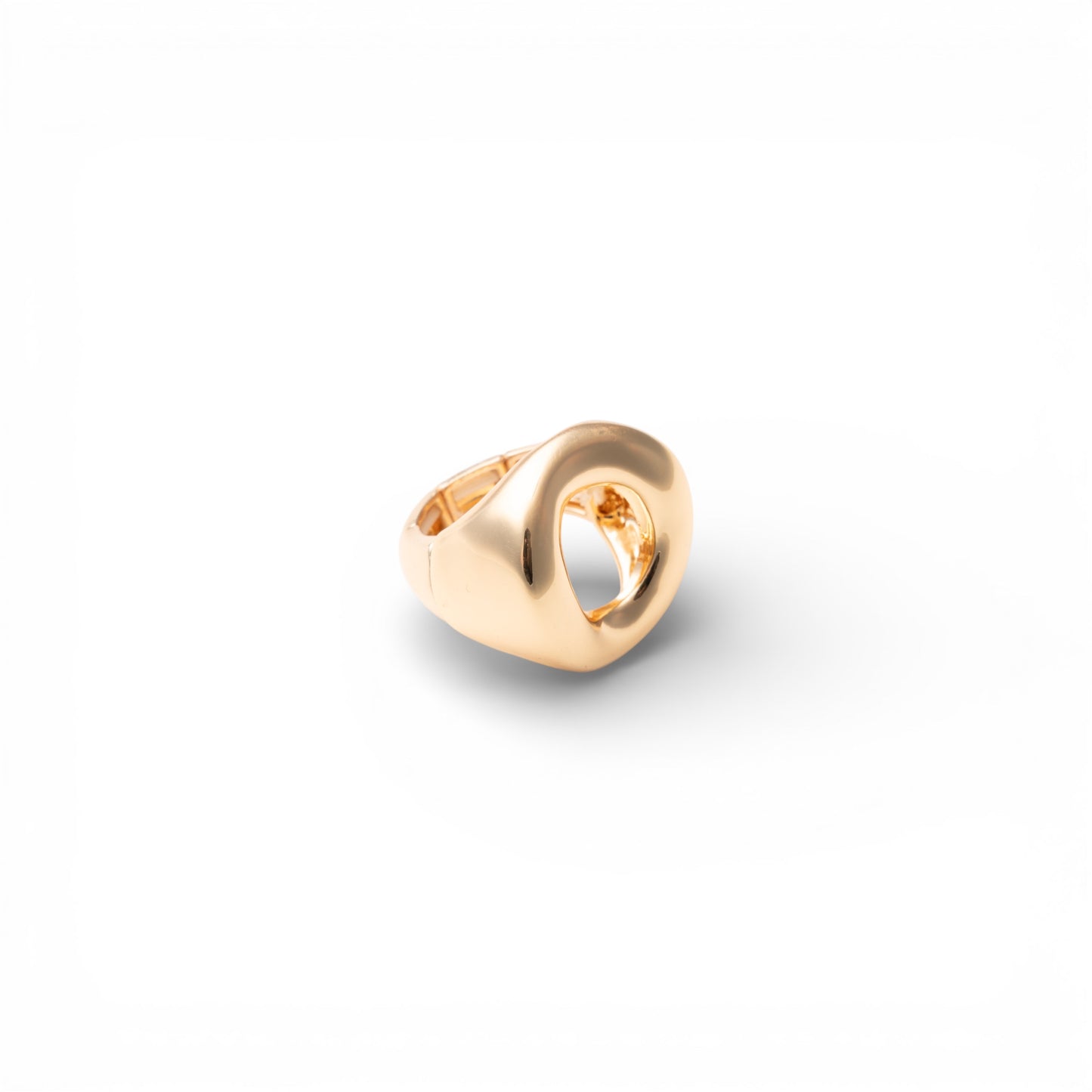 Anello elastico in metallo a base circolare forata