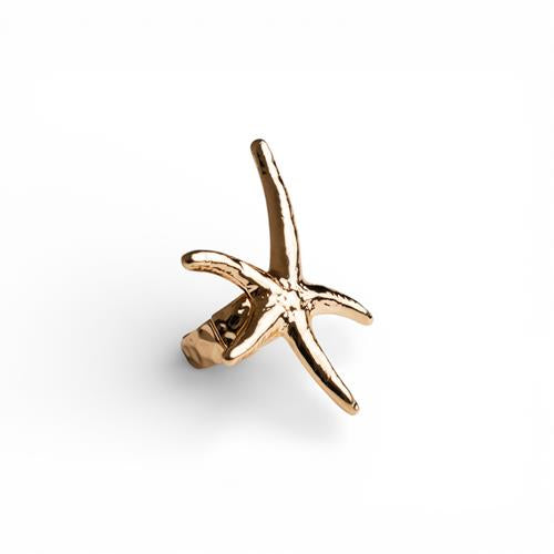Anello elastico in metallo con stella marina