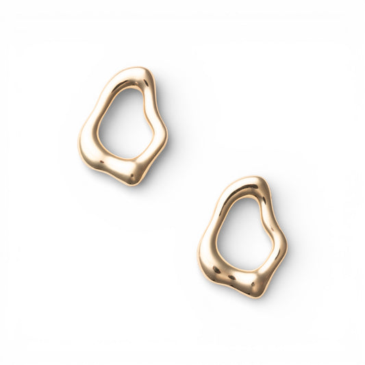 Orecchini in acciaio dal design astratto forato